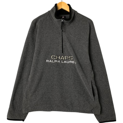 古着 ラルフローレン Ralph Lauren CHAPS チャップス ハーフジップ フリースプルオーバー メンズXL相当/eaa558700