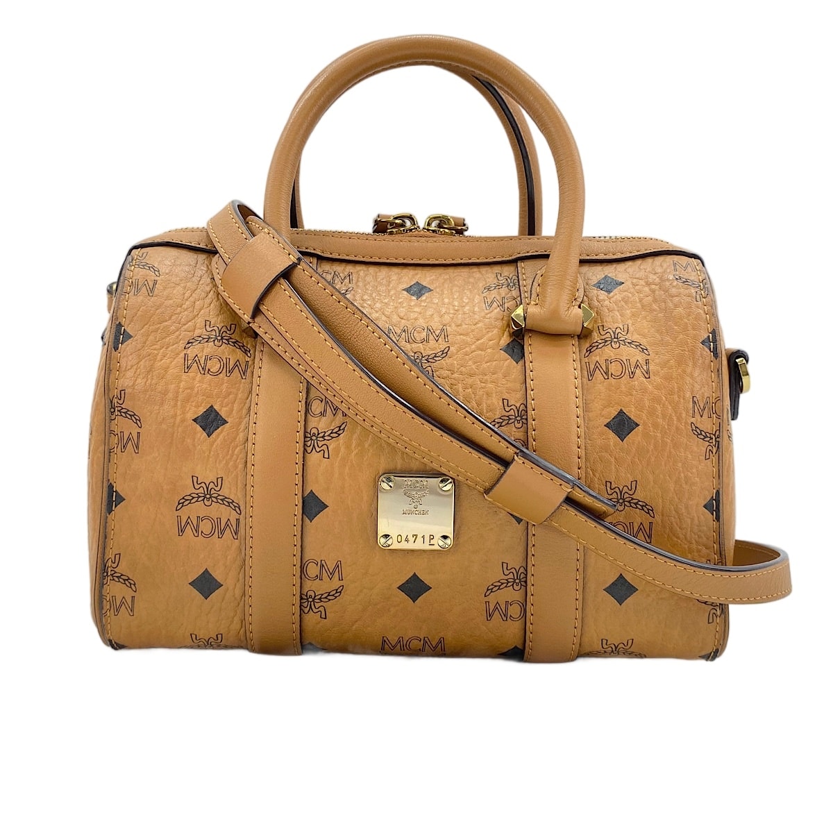 エム・シー・エム MCM レザー ヴィセトスモノグラム 2WAY ハンドバッグ【中古】