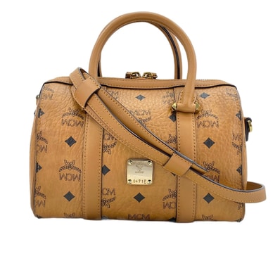 エム・シー・エム MCM レザー ヴィセトスモノグラム 2WAY ハンドバッグ【中古】