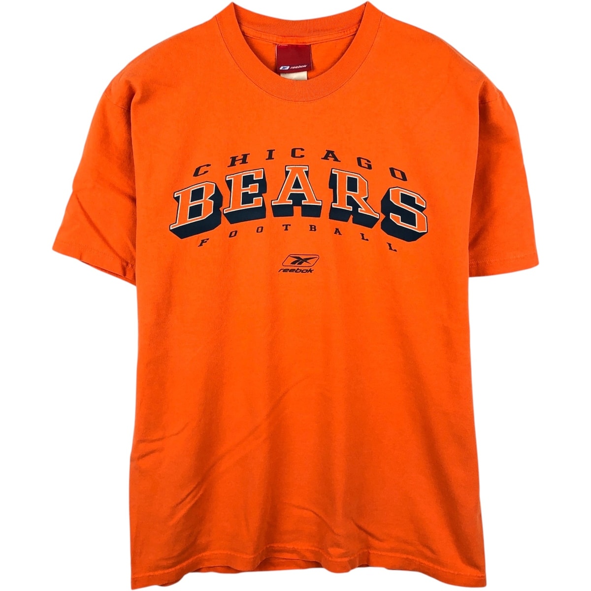 70s 80s LOGO 7 ナンバリング Tシャツ BEARS オレンジ XL D (傷や汚れあり)】古着 00年代~ リーボック Reebok NFL CHICAGO BEARS