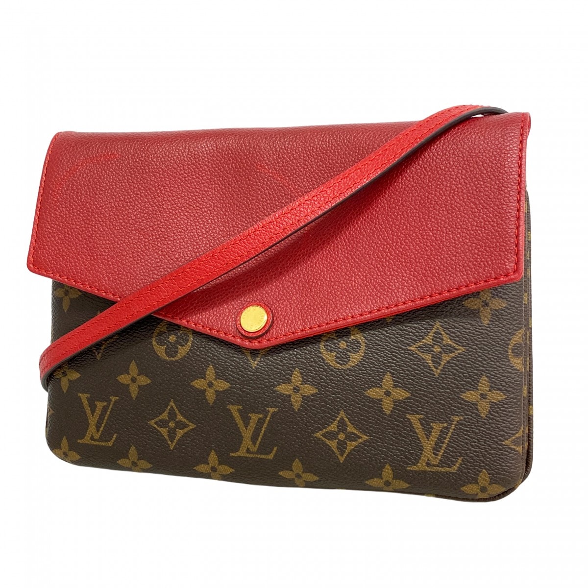 【6ce5977-k】ルイヴィトン ショルダーバッグ モノグラム トワイス M50184 ブラウン スリーズ【中古】レディース