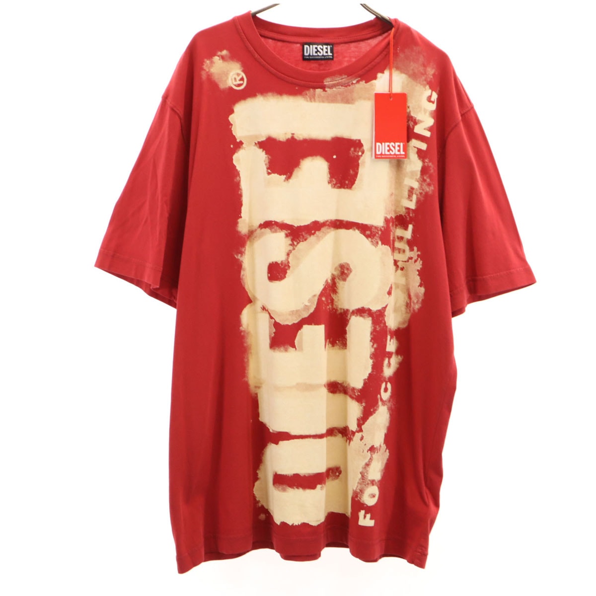 美品 DIESEL ディーゼル 半袖 Tシャツ XL レッド