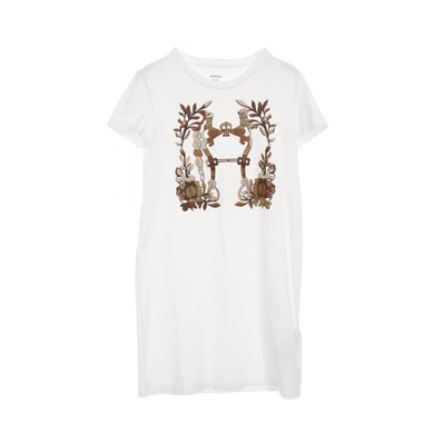 エルメス HERMES Della Cavalleria Tシャツ ワンピース 衣料品 トップス コットン ホワイト レディース ホワイト系 【中古】