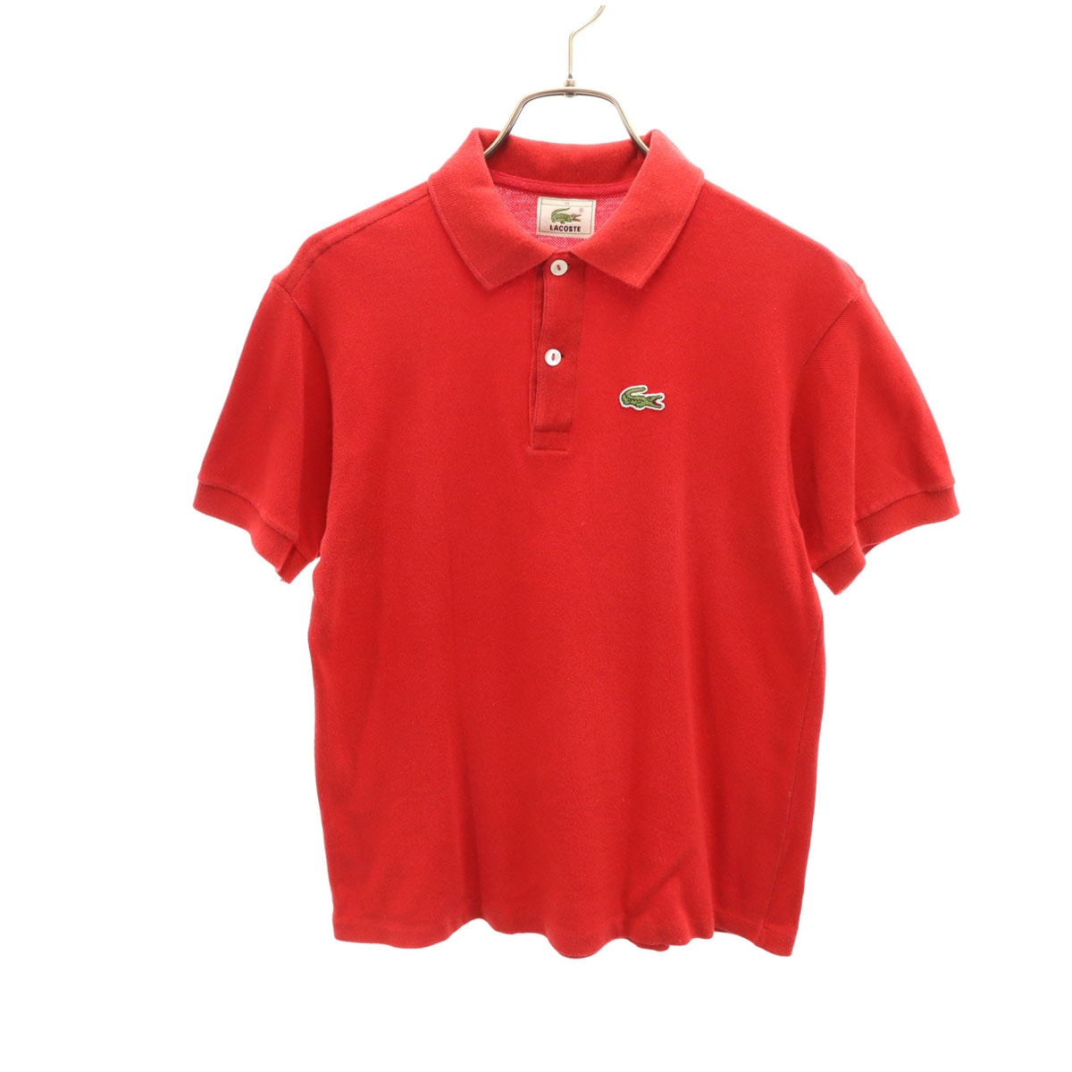 LACOSTE ラコステ 半袖 ポロシャツ 14 レッド 鹿の子地