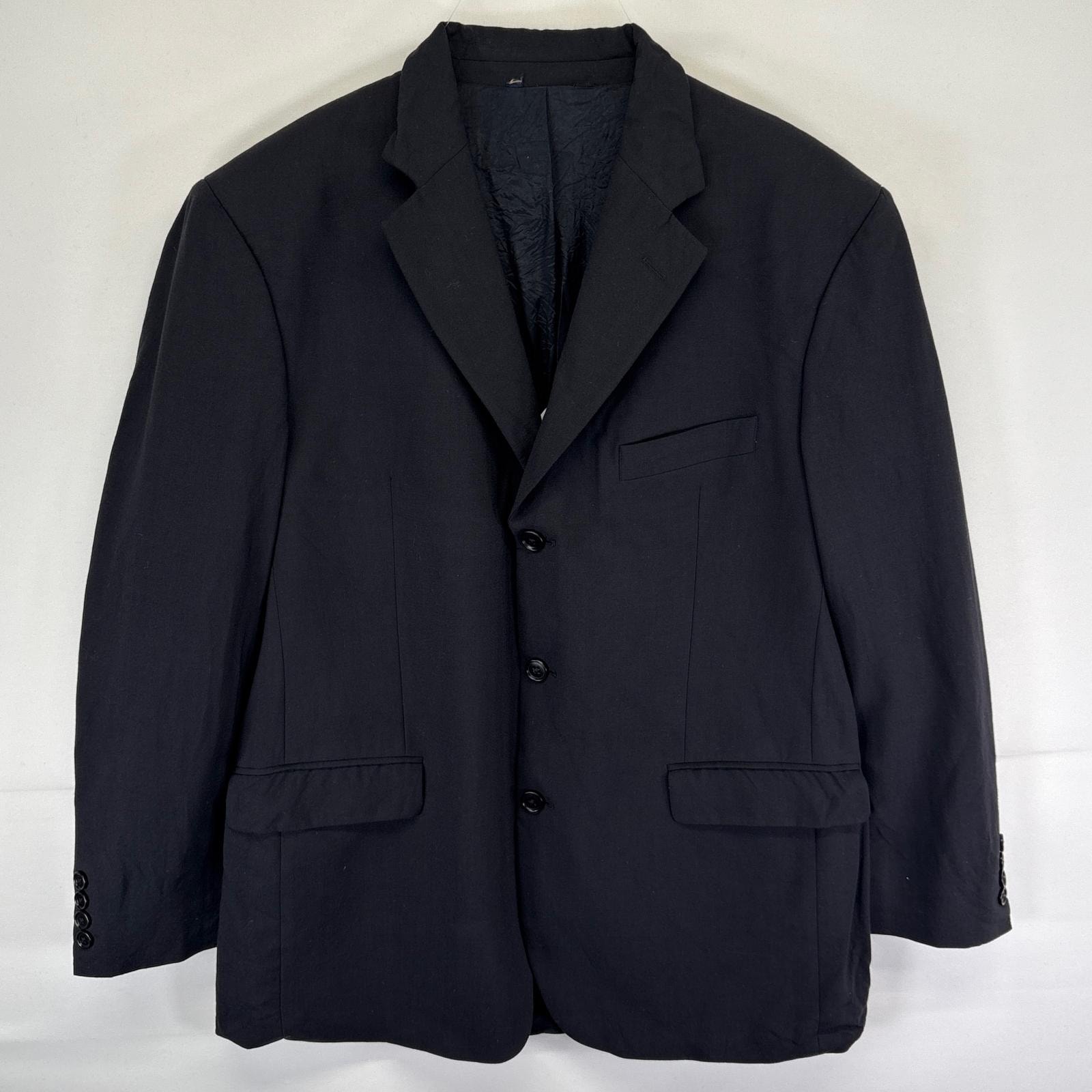 古着 ブルックスブラザーズ Brooks Brothers テーラードジャケット ブレザー スーツ ウール 43R  ブラック メンズ