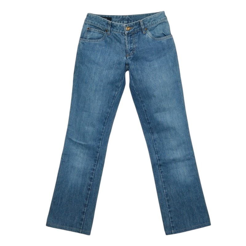 グッチ 5P デニムパンツ サイズ38 ブルー コットン レディース GUCCI 中古