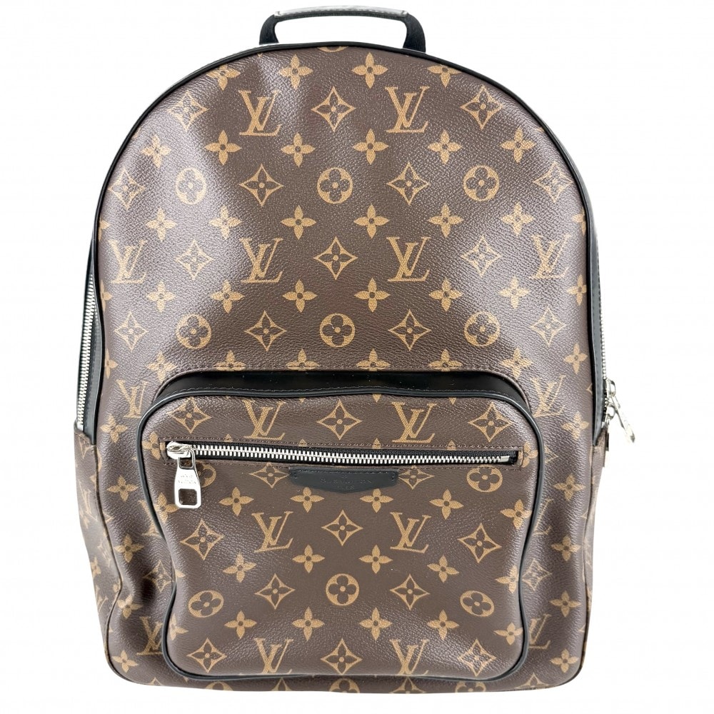 LOUIS VUITTON ルイヴィトン リュック ジョッシュNV バックパック M41530 モノグラムマカサー    ブラウン 茶 ブラック 黒 シルバー金具 ユニセックス【中古品】