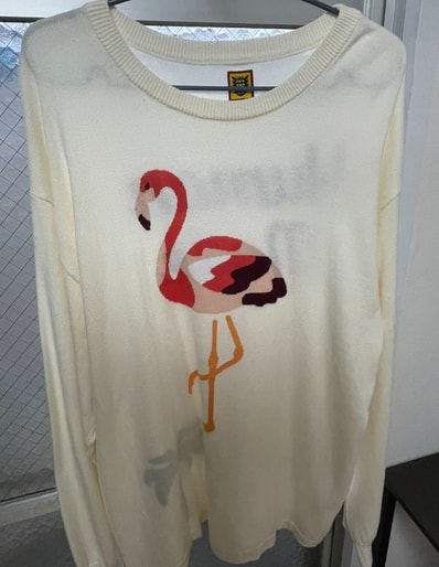 HUMAN MADE Flamingo Knit Sweater "White"