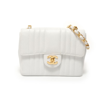 シャネル CHANEL 2番台 キャビアスキン マドモアゼル ショルダーバッグ【中古】