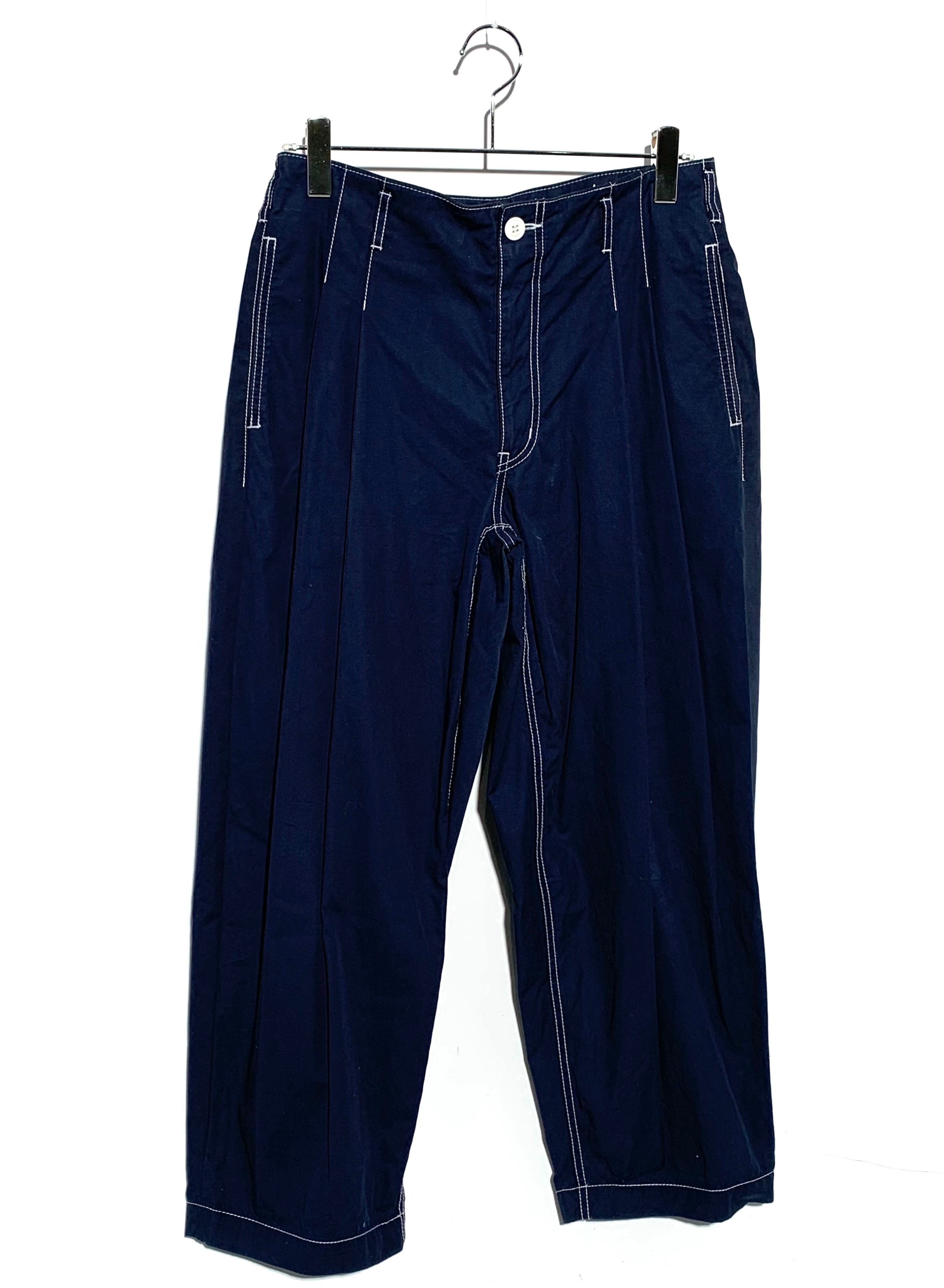 COMME des GARCONS HOMME PLUS Double-pleated pants navy