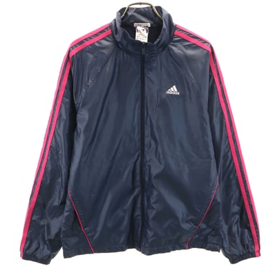 adidas アディダス ウインドブレーカー M ネイビー ジャケット 裏トリコット