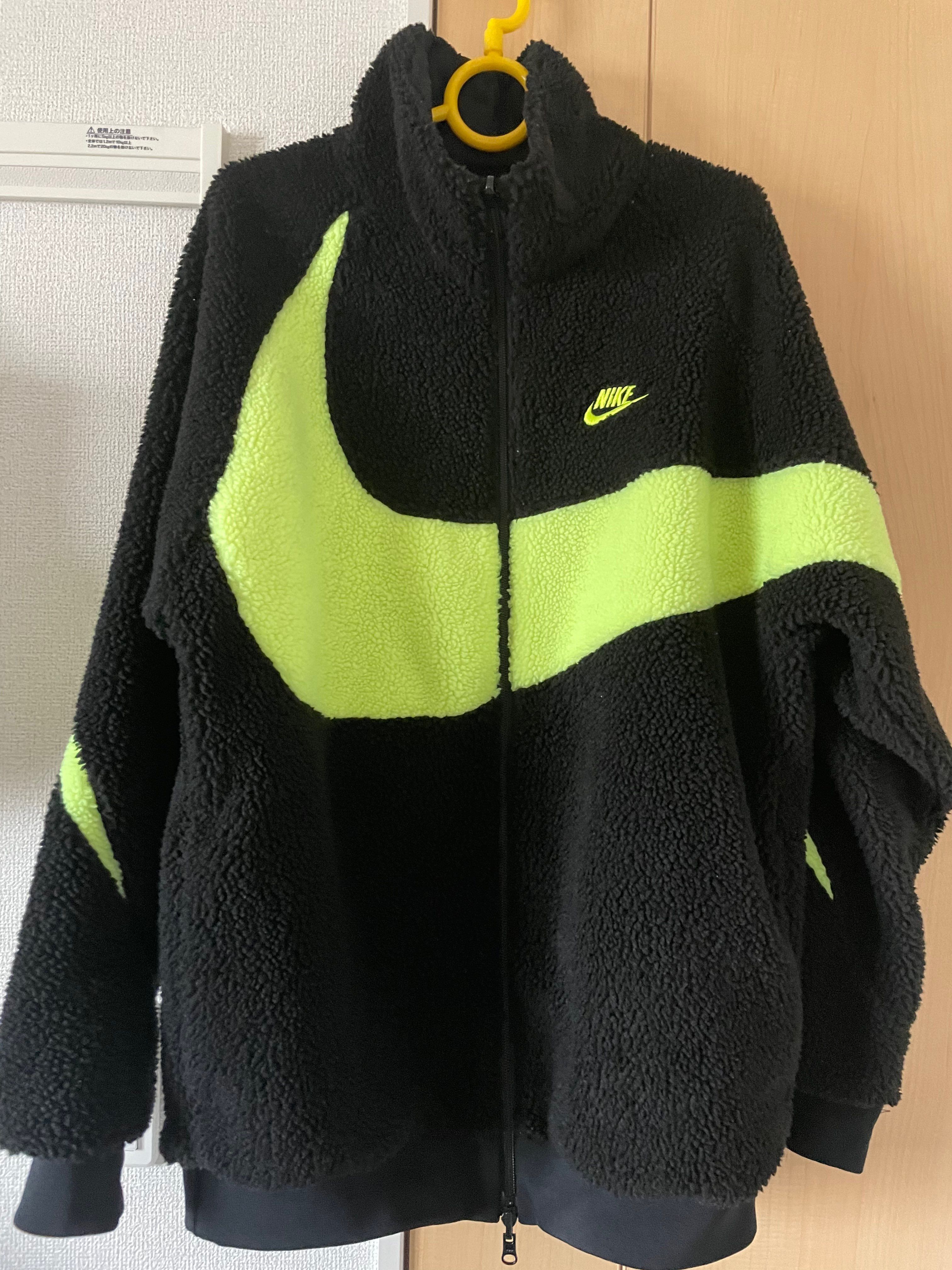 Nike Big Swoosh Reversible Boa Jacket"Black Neon"