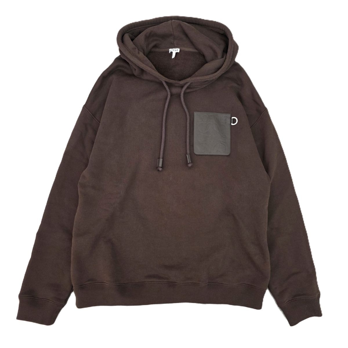 【値下げ】LOEWE ロエベ 24SS リラックスフィット フーディー(コットン) アナグラム レザーパッチ フーデッドパーカー パーカー H526Y25X63  メンズ【中古】