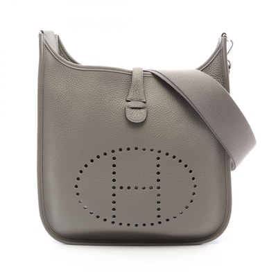 エルメス HERMES エヴリン 3 トロワ PM グリメイヤー ショルダーバッグ バッグ レザー トリヨンクレマンス グリメイヤー W刻印(2024年製造) レディース グレー系 【中古】