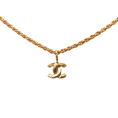 シャネル ココマーク チェーン ペンダント ネックレス ゴールド メッキ レディース CHANEL 【中古】