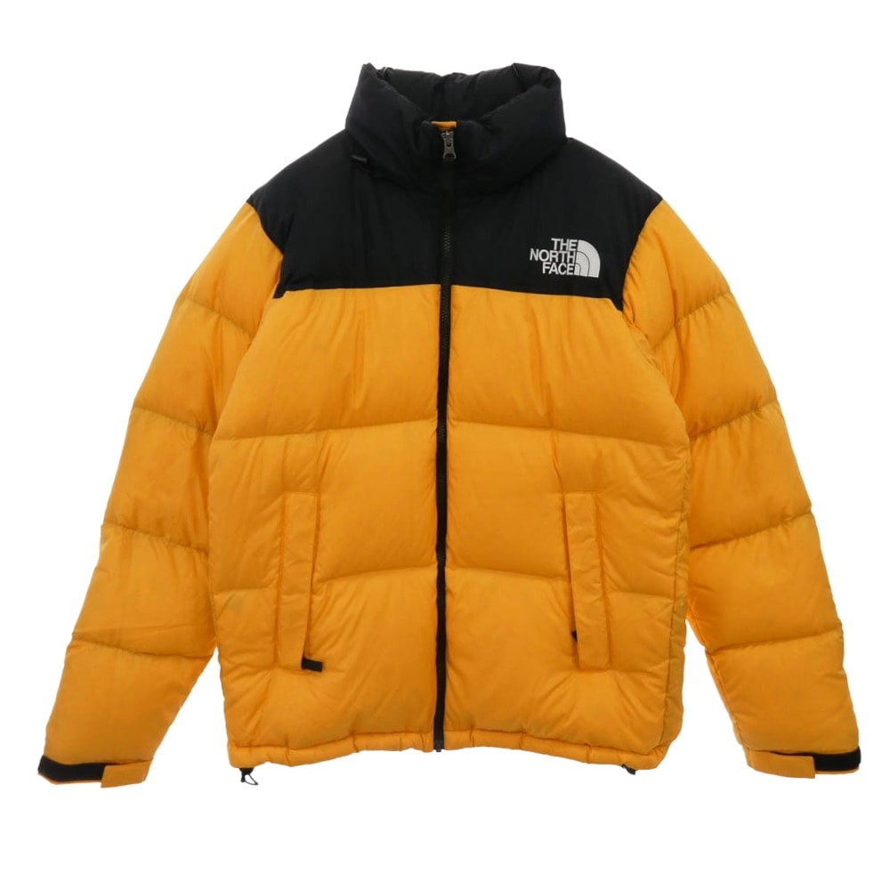 THE NORTH FACE ノースフェイス ダウンジャケット ND91841 NUPTSE JACKET ヌプシ ダウン ジャケット イエロー系 ブラック系 L【中古】