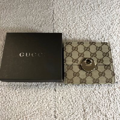 GUCCI GG Canvas Eclipse W Hook "Beige/Gold"