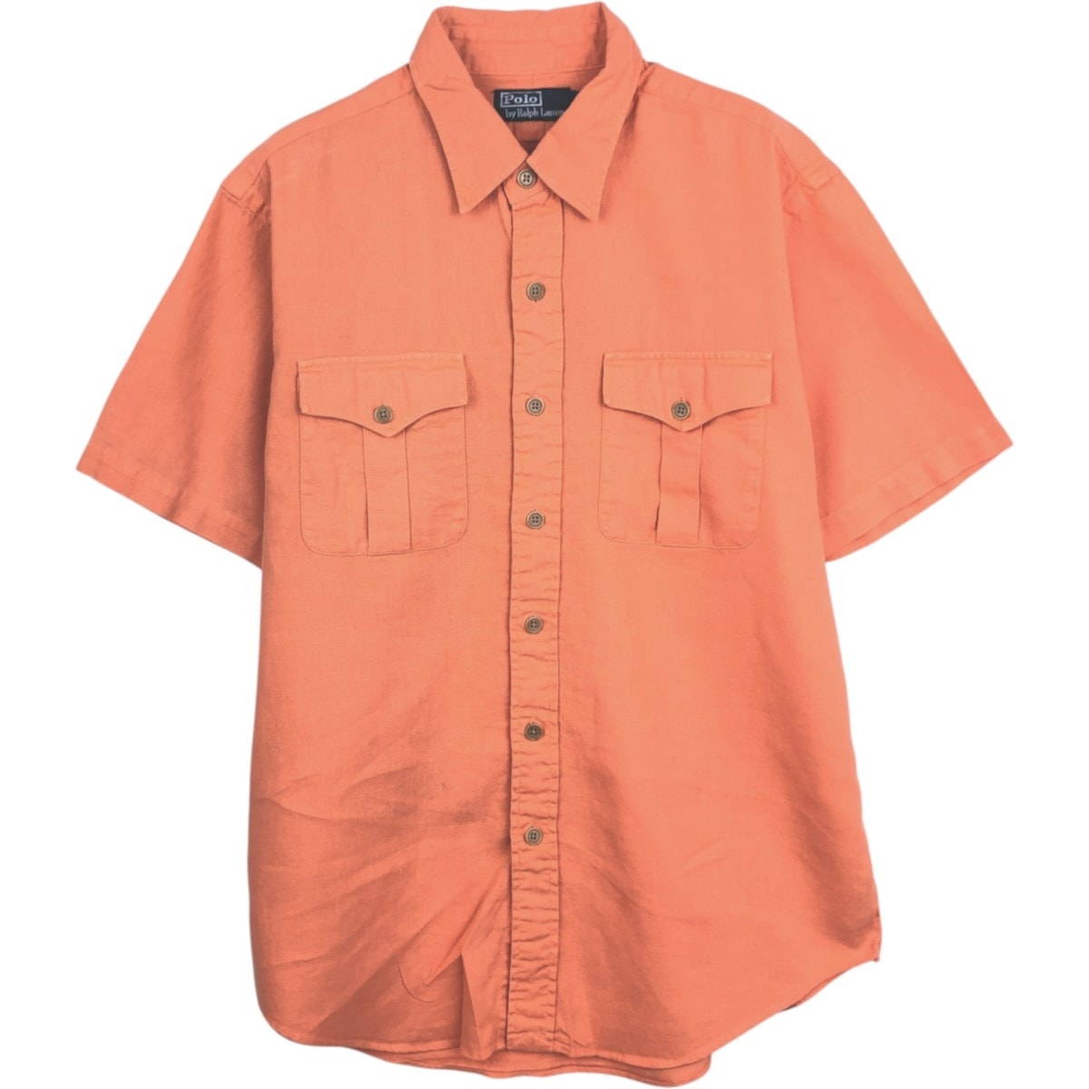 古着 ラルフローレン Ralph Lauren POLO by Ralph Lauren 半袖 リネンシャツ メンズL相当/eaa668165