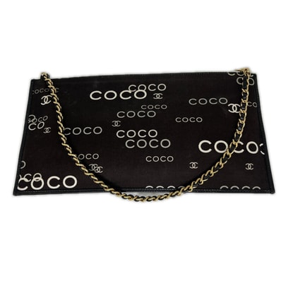 CHANEL シャネル ココアイコン チェーンクラッチ ショルダーポーチ ブラウン 箱付