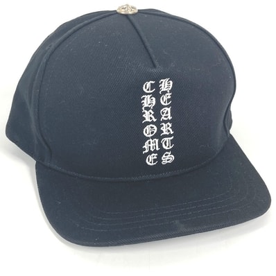 クロムハーツ CHROME HEARTS 縦ロゴ メッシュ 帽子 キャップ帽 ベースボール キャップ コットン ホワイト 美品