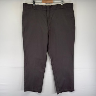古着 ディッキーズ Dickies パンツ チノパン ジッパーフライ ストレート 大きいサイズ スラックス 874 W44 L30 グレー系 メンズ