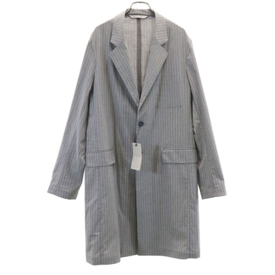 未使用 ZARA MAN ザラマン ストライプ柄 チェスターコート M グレー スプリング