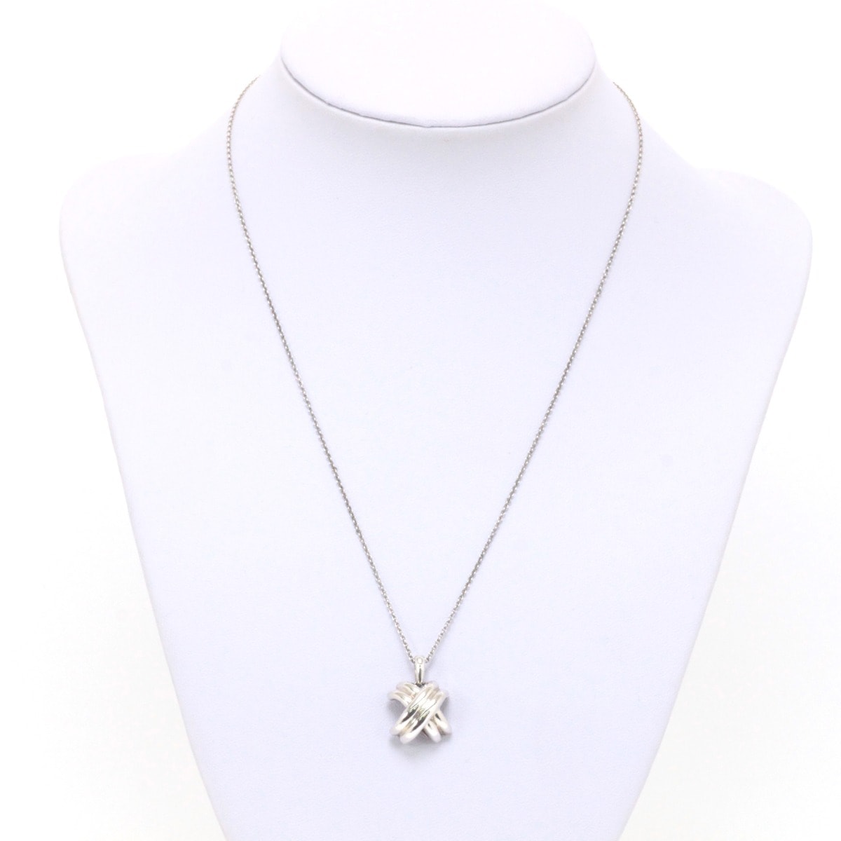 Tiffany & Co. ティファニー ネックレス SV925 41cm シグネチャークロス