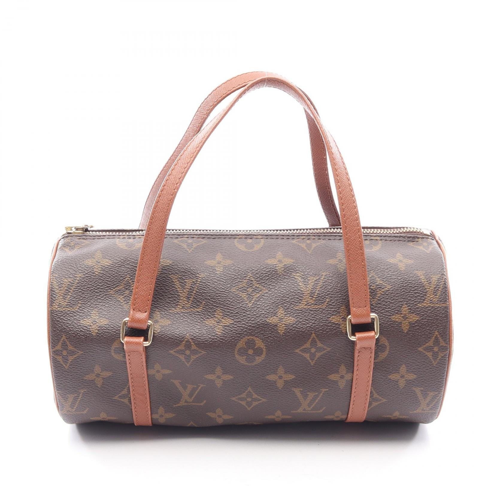 ルイ・ヴィトン LOUIS VUITTON パピヨン26 ハンドバッグ バッグ PVCコーティングキャンバス レザー モノグラム レディース ブラウン系 M51386 【中古】