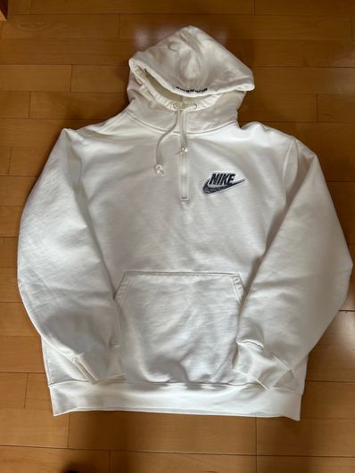 Supreme / Nike® Half Zip Hooded Sweatshirt "White"
