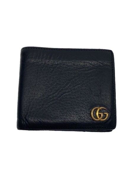 GUCCI GGマーモント レザー コインウォレット "ブラック" 428725 DJ20T 1000