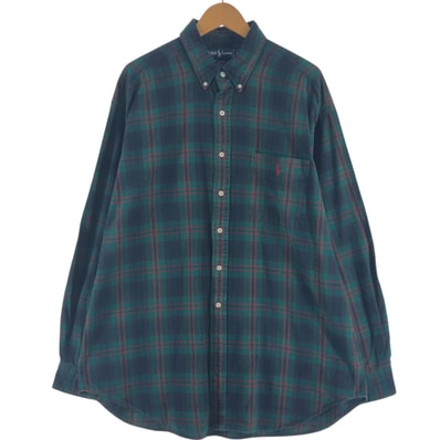 古着 ラルフローレン Ralph Lauren BLAIRE 長袖 ボタンダウンチェックシャツ メンズXL相当/eaa541292