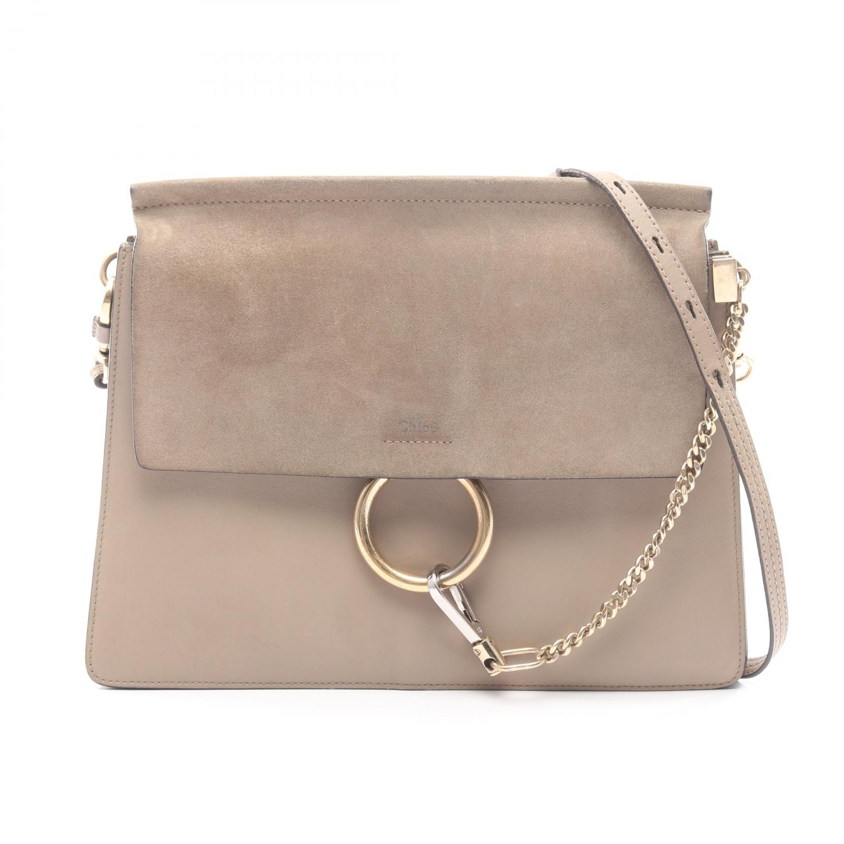 クロエ Chloe フェイ ショルダーバッグ ショルダーバッグ バッグ スウェード レザー レディース ベージュ系 【中古】