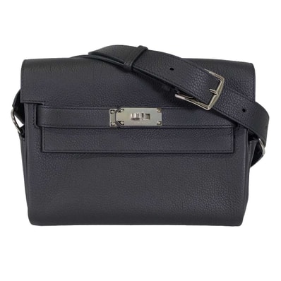 HERMES エルメス ショルダーバッグ ケリー メッセンジャー 24 PM 黒 (ブラック) トゴ シルバー金具 K刻印 新品