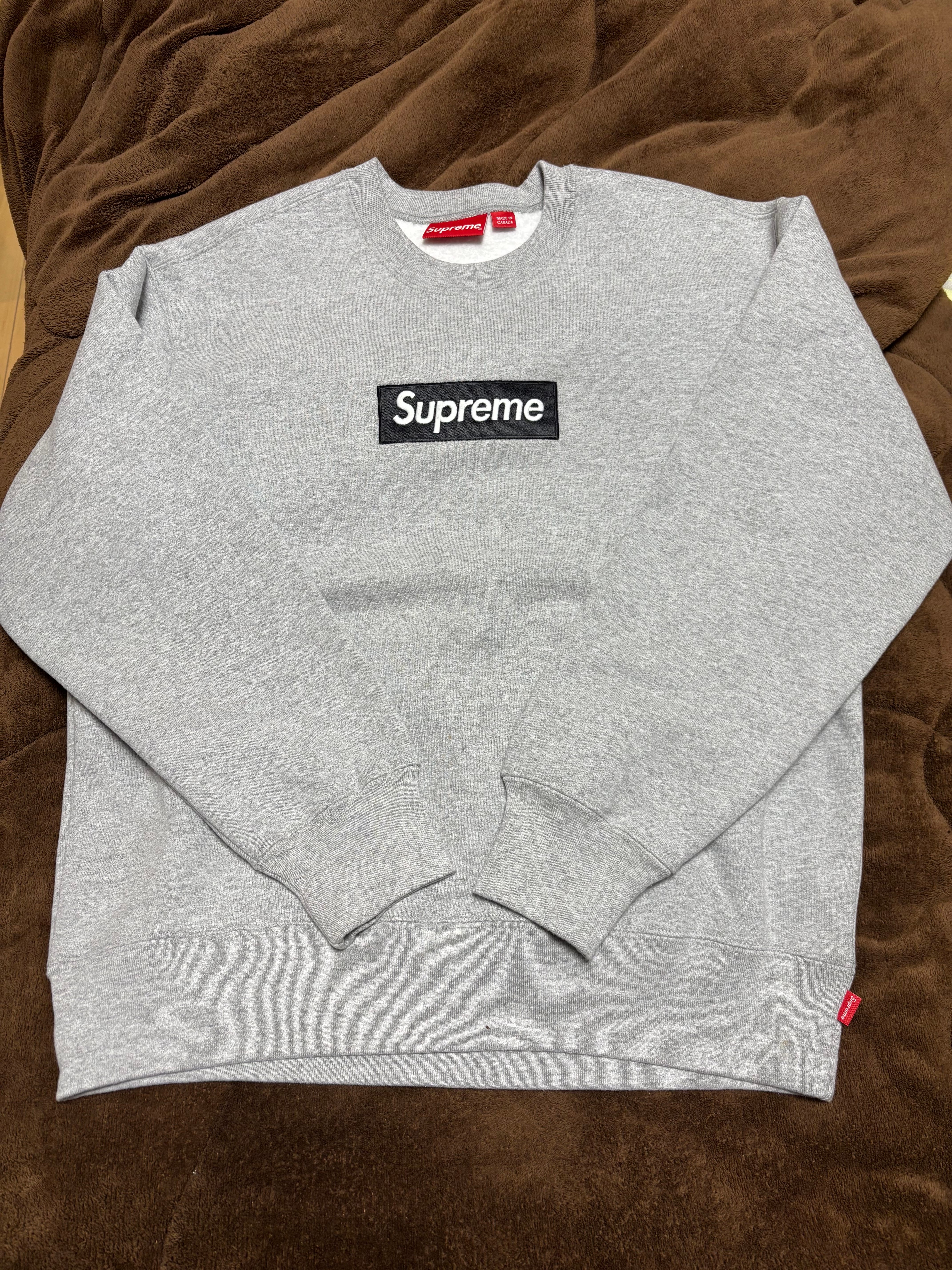 Supreme Box Logo Crewneck "Heather Grey" (22FW)