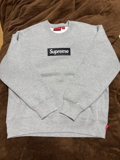 Supreme Box Logo Crewneck "Heather Grey" (22FW)