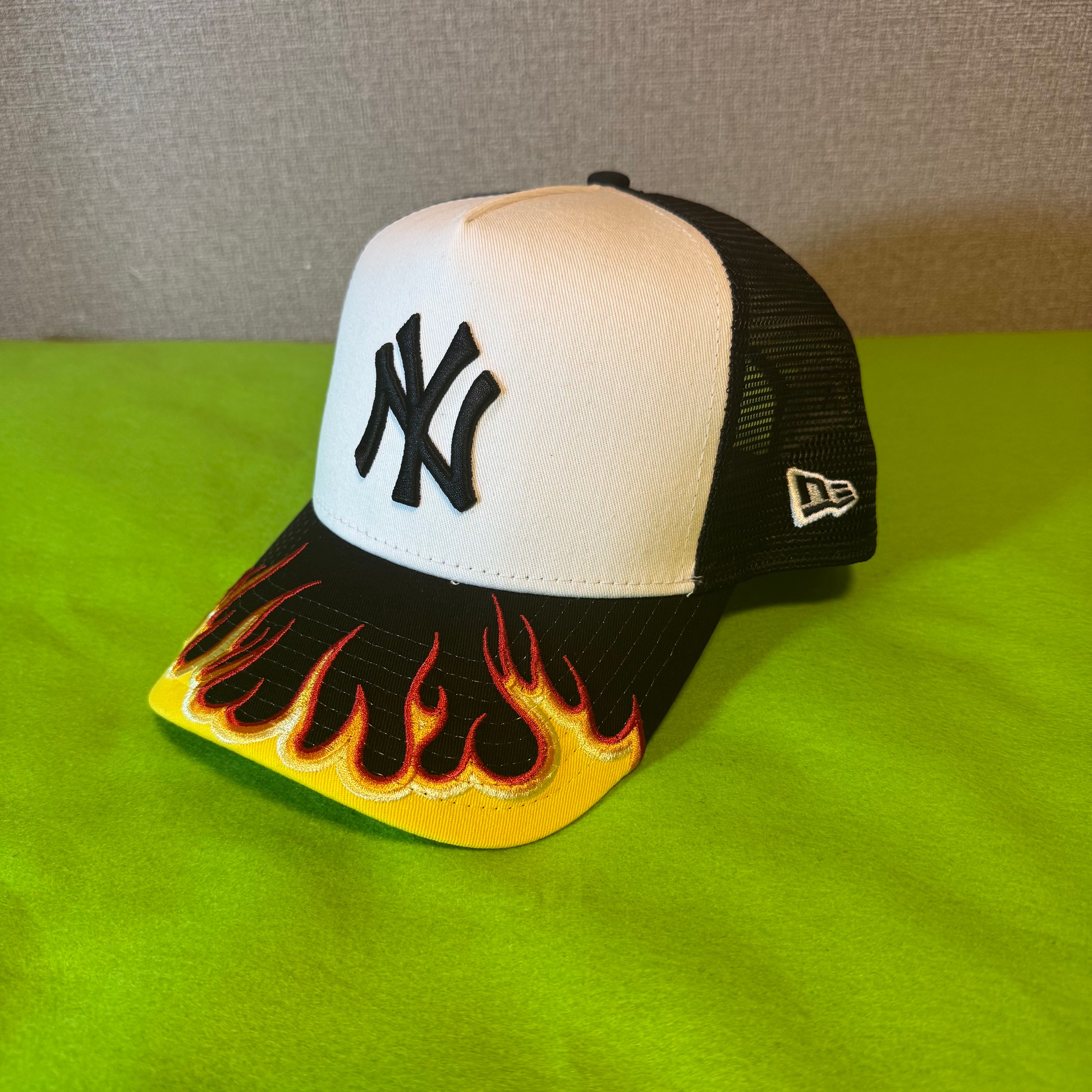 NEW ERA 9FORTY メッシュキャップ トラッカーキャップ 炎デザイン