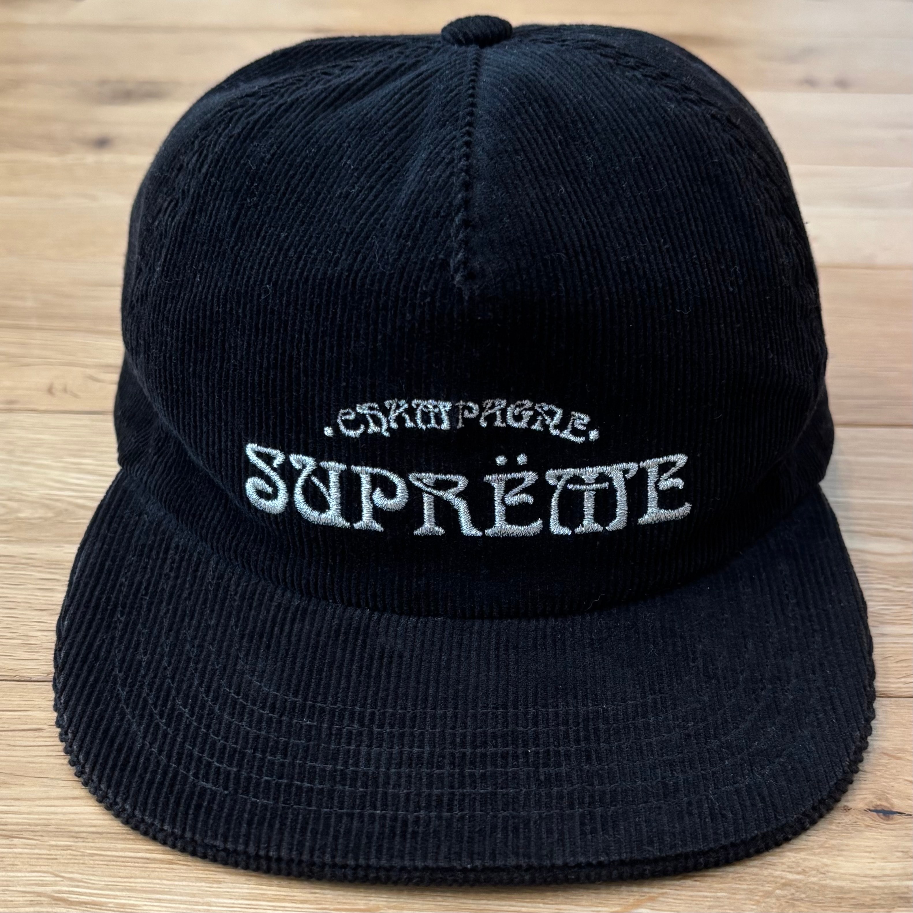 Supreme Champagne Corduroy 5-Panel "Black"