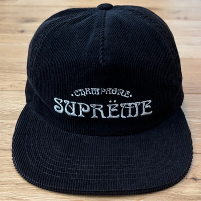 Supreme Champagne Corduroy 5-Panel "Black"