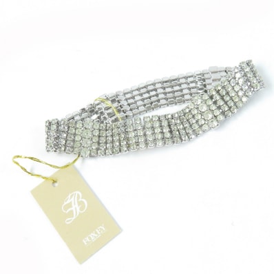 未使用品 フォクシー
ブレスレット クリスタル シルバー レディース