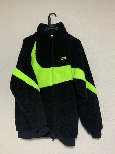 Nike Big Swoosh Reversible Boa Jacket"Black Neon"