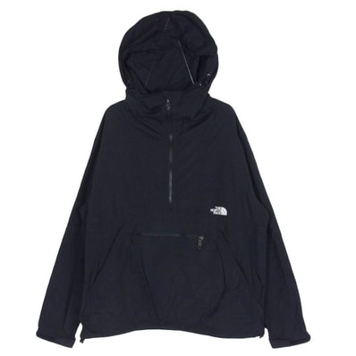 THE NORTH FACE ノースフェイス NP22333 Compact Anorak コンパクト アノラック ハーフジップ フーディー ジャケット ブラック系 M【中古】
