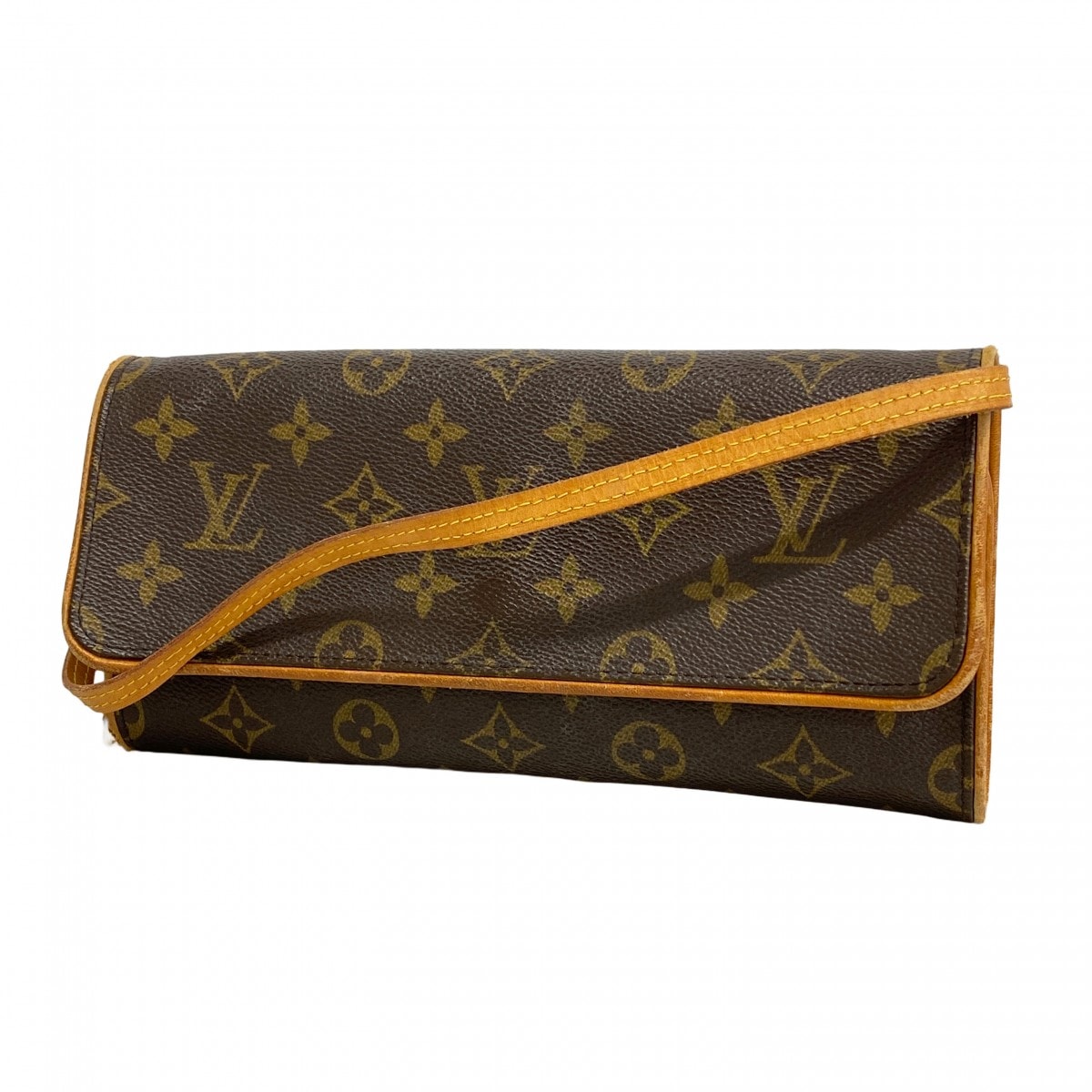 ★最終価格【6cd4975】ルイヴィトン ショルダーバッグ モノグラム ポシェットツインGM M51852 ブラウン【中古】レディース