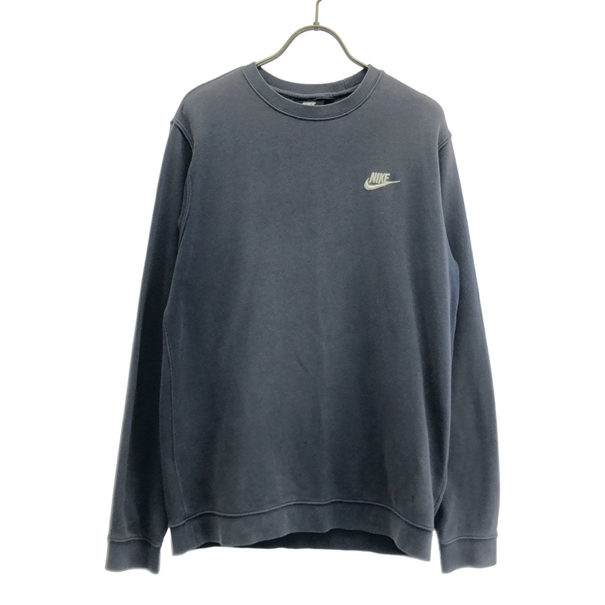 NIKE ナイキ ロゴ刺繍 長袖 トレーナー M ネイビー スウェット