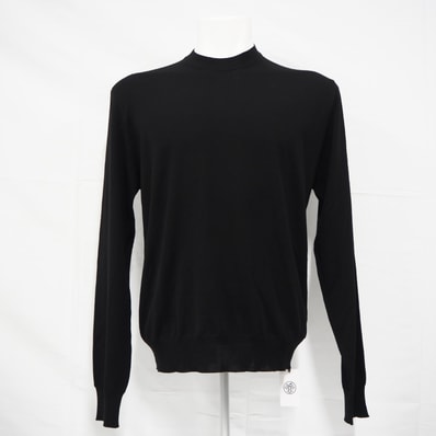 極美品 HERMES エルメス ウール ニット M H567200HA 長袖シャツ ブラック ウール メンズ