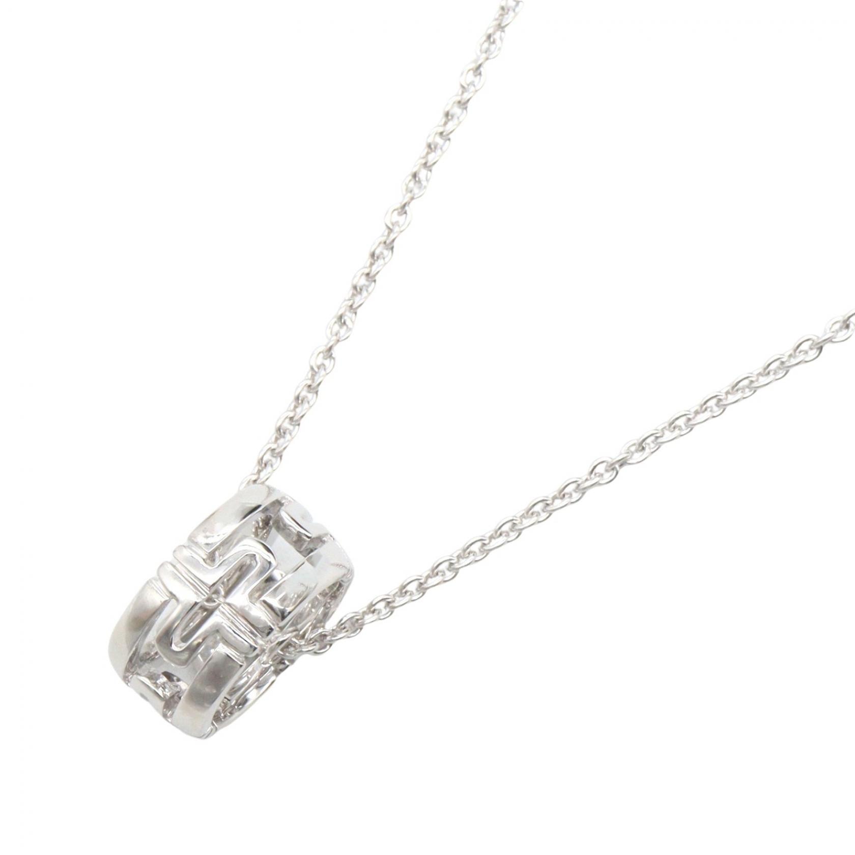 ブルガリ BVLGARI オープンパレンテシ リング ネックレス ジュエリー K18WG(ホワイトゴールド) メンズ レディース シルバー系 【中古】