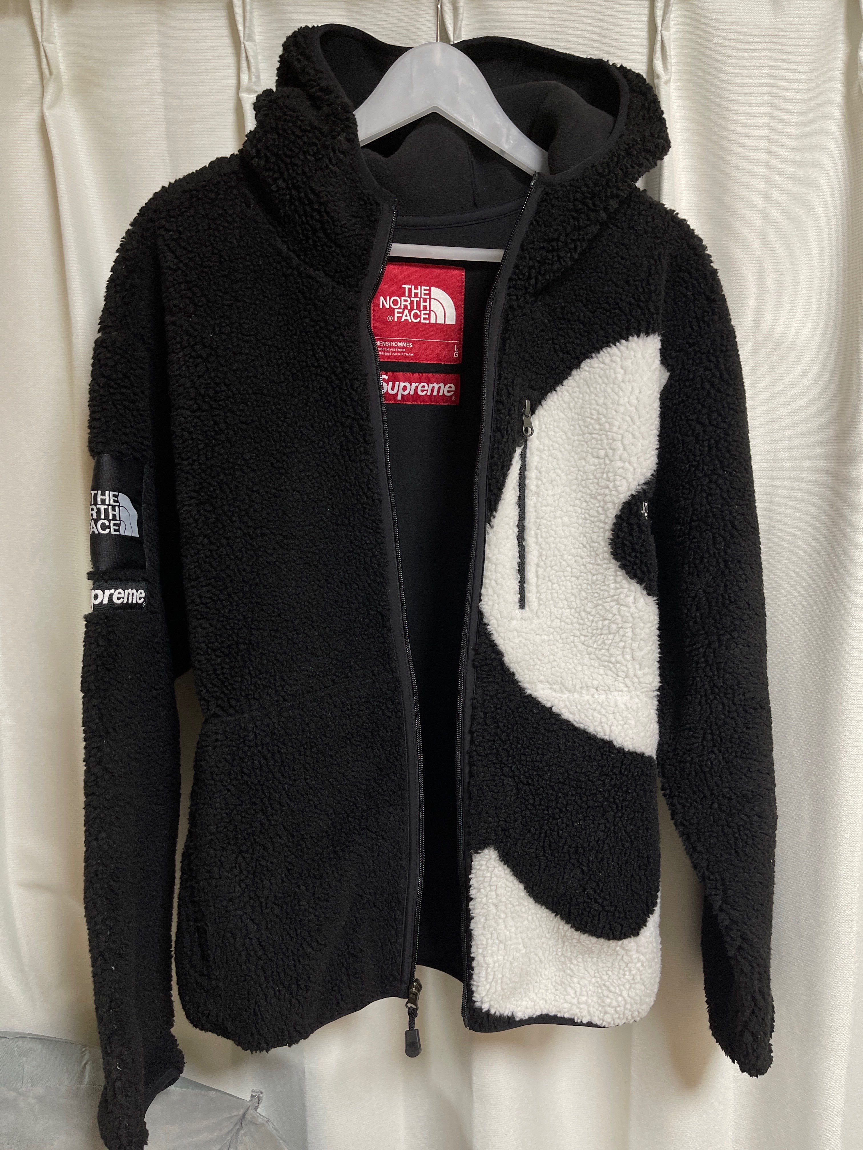 Supreme x The North Face S Logo Hooded Fleece Jacket "Black"