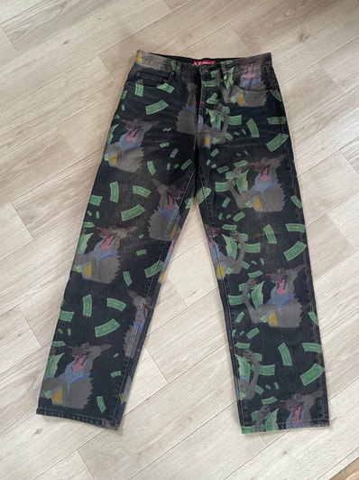 Supreme All Dogs Go To Heaven Loose Fit Jean "Washed Black"