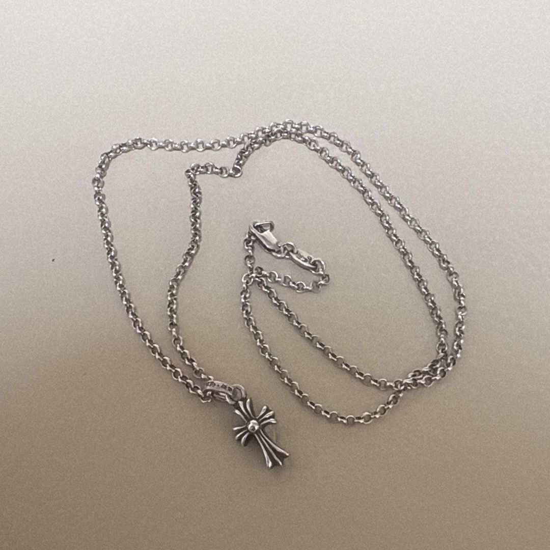 Chrome Hearts Baby Fat 20-inch Roll Chain Set "Silver"