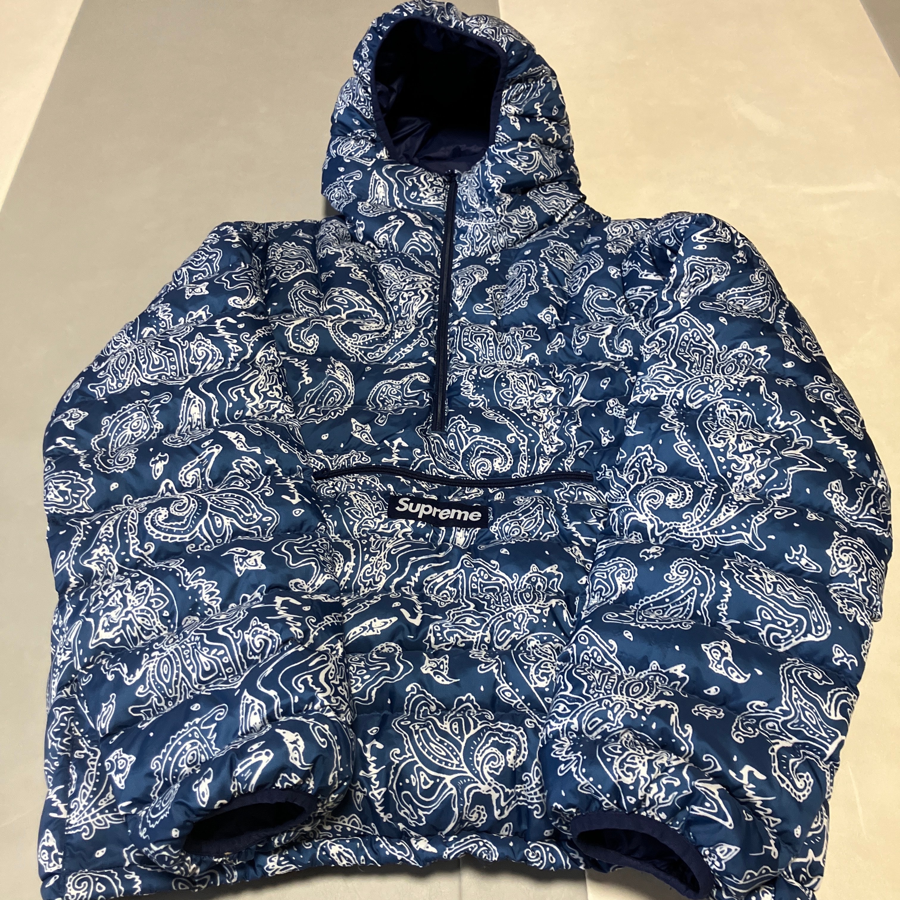 Supreme Micro Down Half Zip Hooded Pullover 