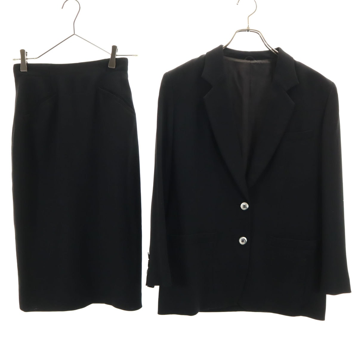 KENZO ケンゾー 90s 日本製 オールド スカートスーツ 上下セットアップ 1 ブラック